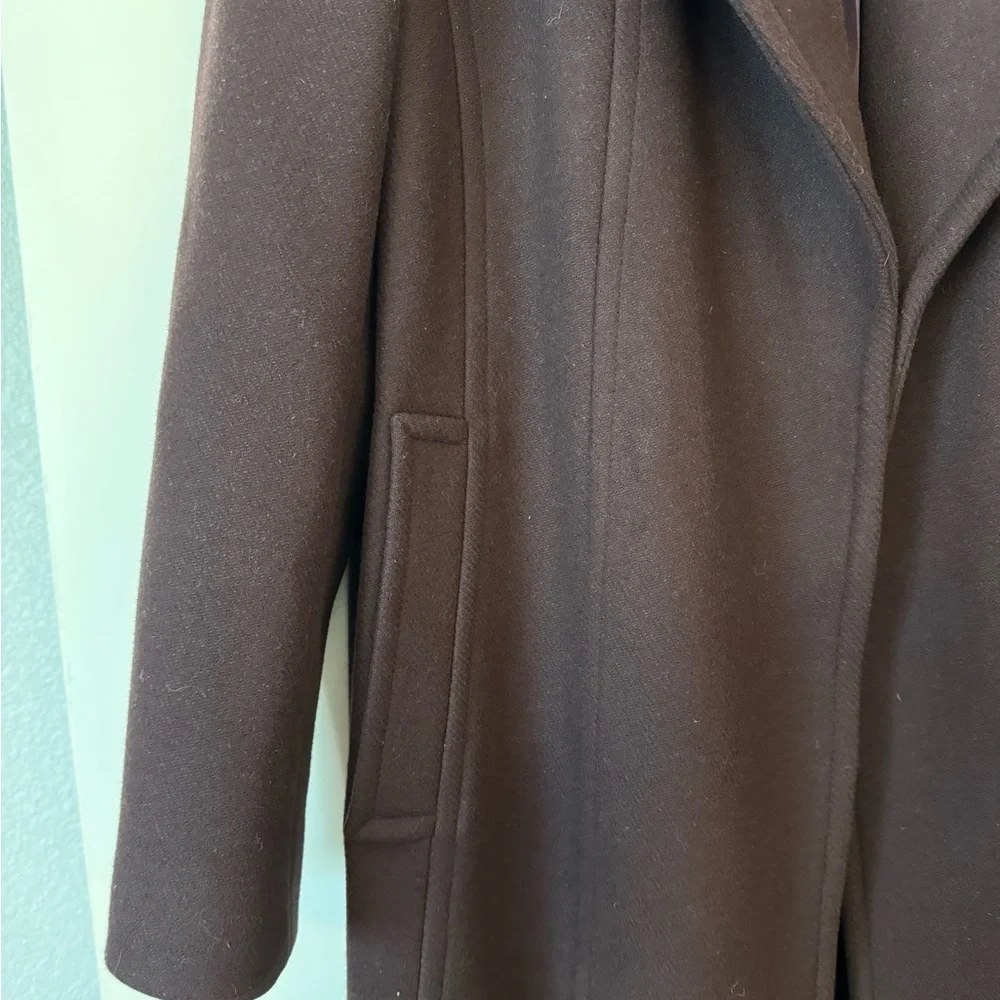 Reiss Deep Plum Pea Coat - Picture 5 of 13